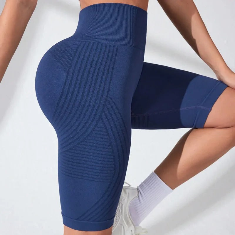 Short de Yoga 3D taille haute
