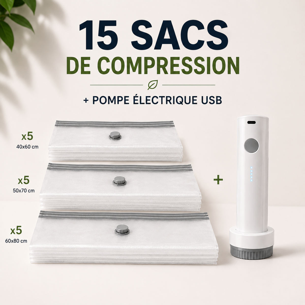 BELIZAL PACKORA™ Pro — Pack de Compression Sous-Vide + Pompe Électrique Sans Fil