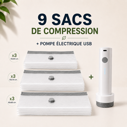 BELIZAL PACKORA™ Pro — Pack de Compression Sous-Vide + Pompe Électrique Sans Fil