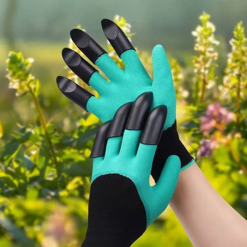 Gants de Jardinage à Griffes — Creuse, Plante, Désherbe sans Effort