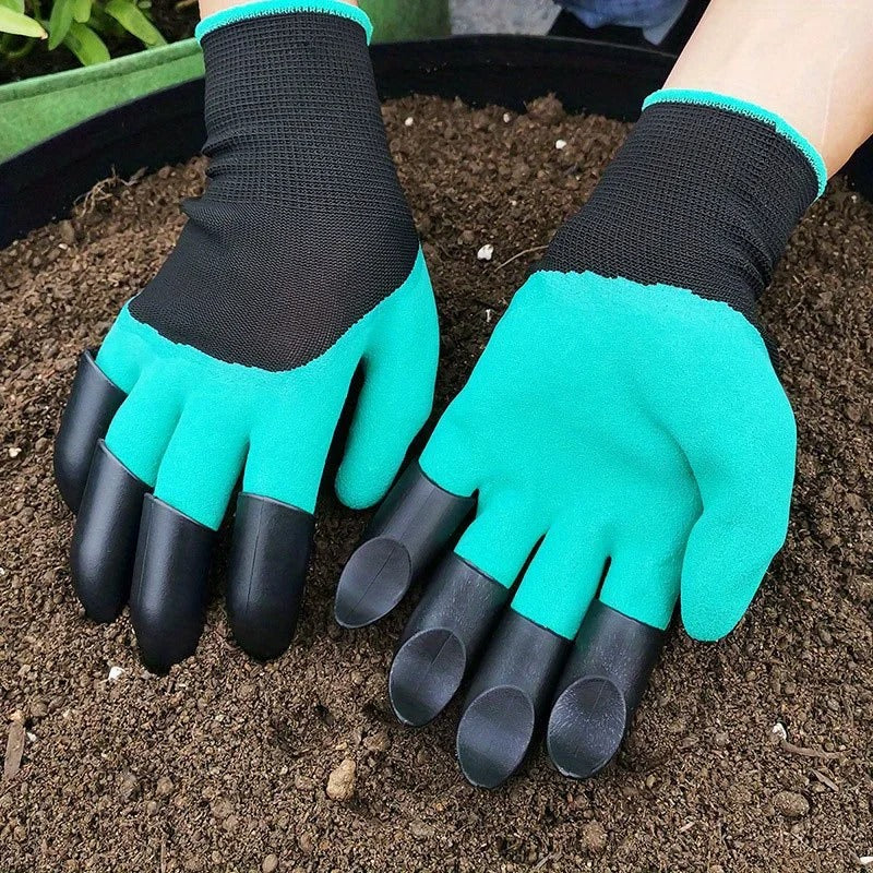 Gants de Jardinage à Griffes — Creuse, Plante, Désherbe sans Effort