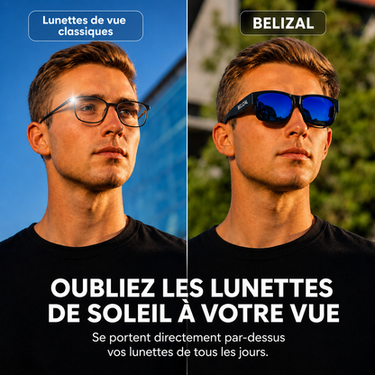 Sur-lunettes anti-éblouissement polarisées pour Homme