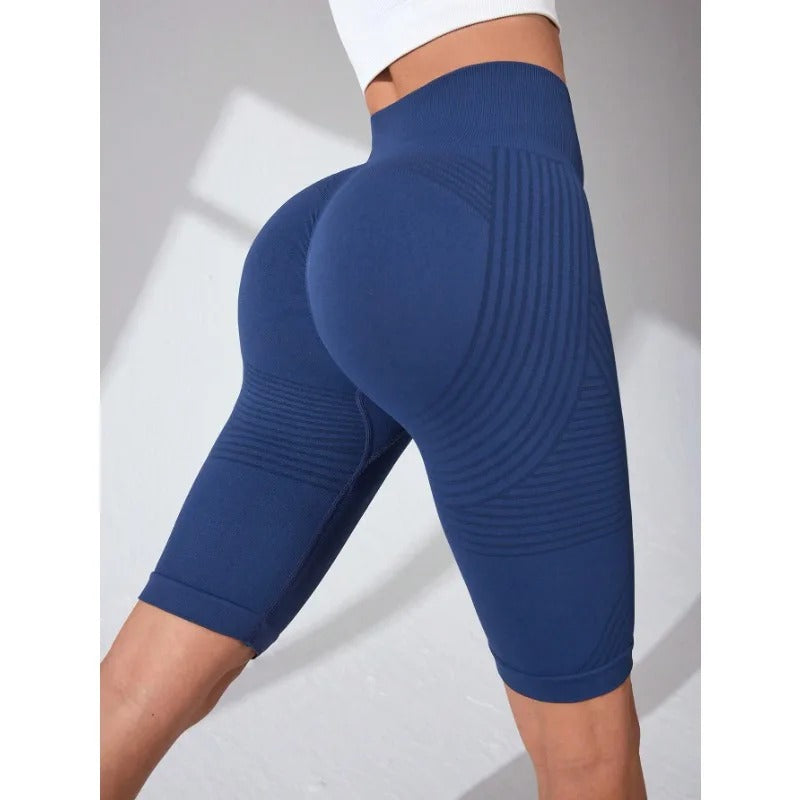 Short de Yoga 3D taille haute