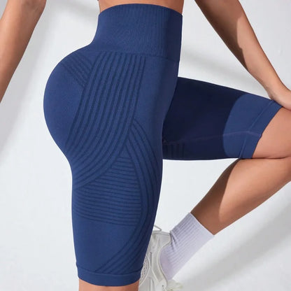 Short de Yoga 3D taille haute