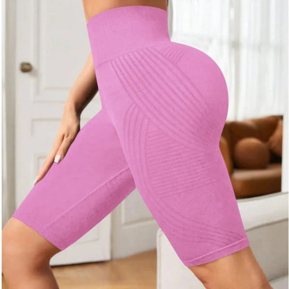 Short de Yoga 3D taille haute