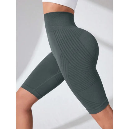 Short de Yoga 3D taille haute