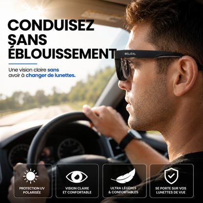 Sur-lunettes anti-éblouissement polarisées pour Homme