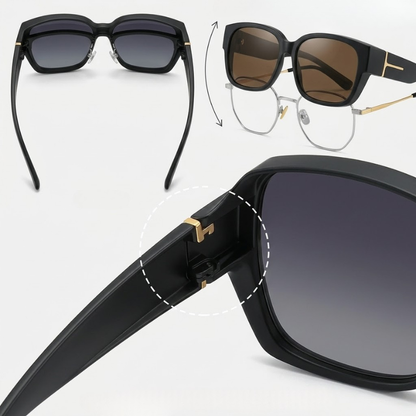 Lunettes de soleil couvrantes femme compatibles avec lunettes de vue